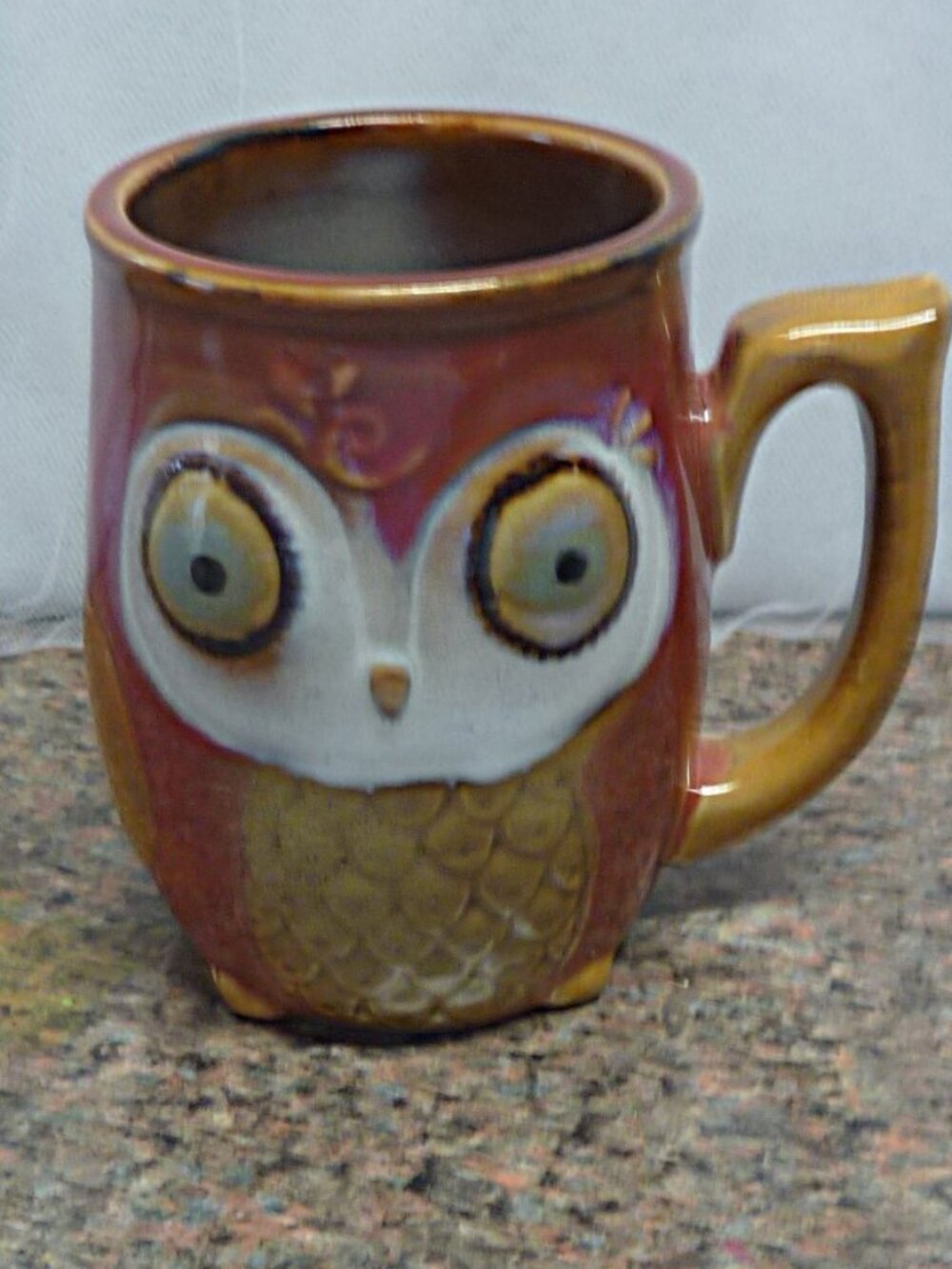 GIBSON HOME CUTE 3D OWL STONEWARE/CERAMIC COFFEE/TEA MUG/CUP, 12oz (No Box)